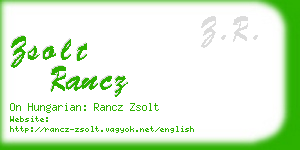 zsolt rancz business card